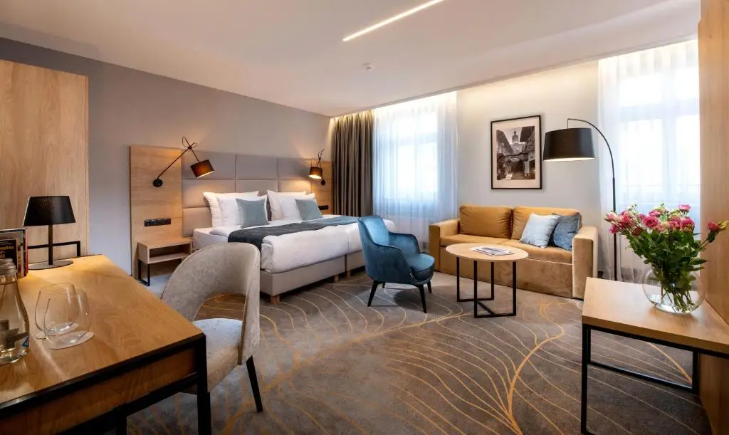 Chambre au boutique-hôtel M29 à Cracovie.