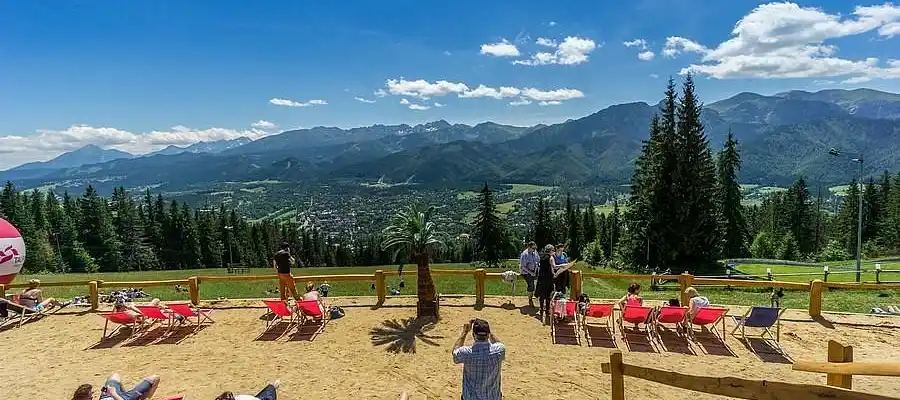 Panorama visible depuis les hauteurs de zakopane
